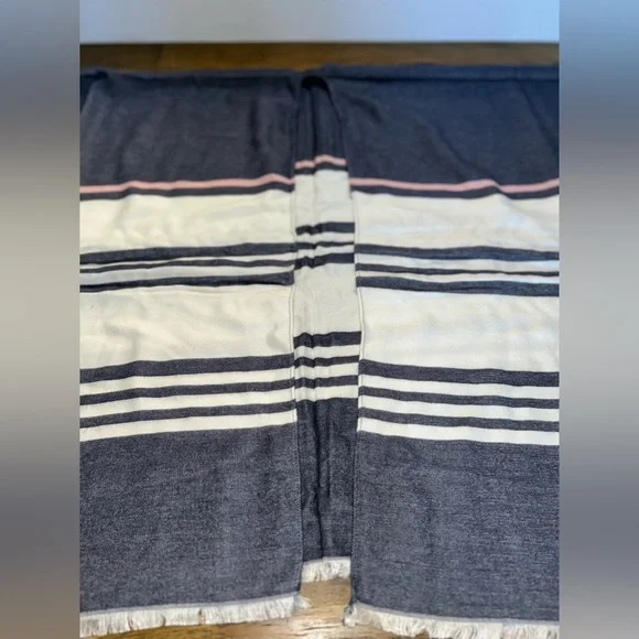 💖5 for $50💖Bench Blue, white and pink Striped Poncho - Picture 9 of 11